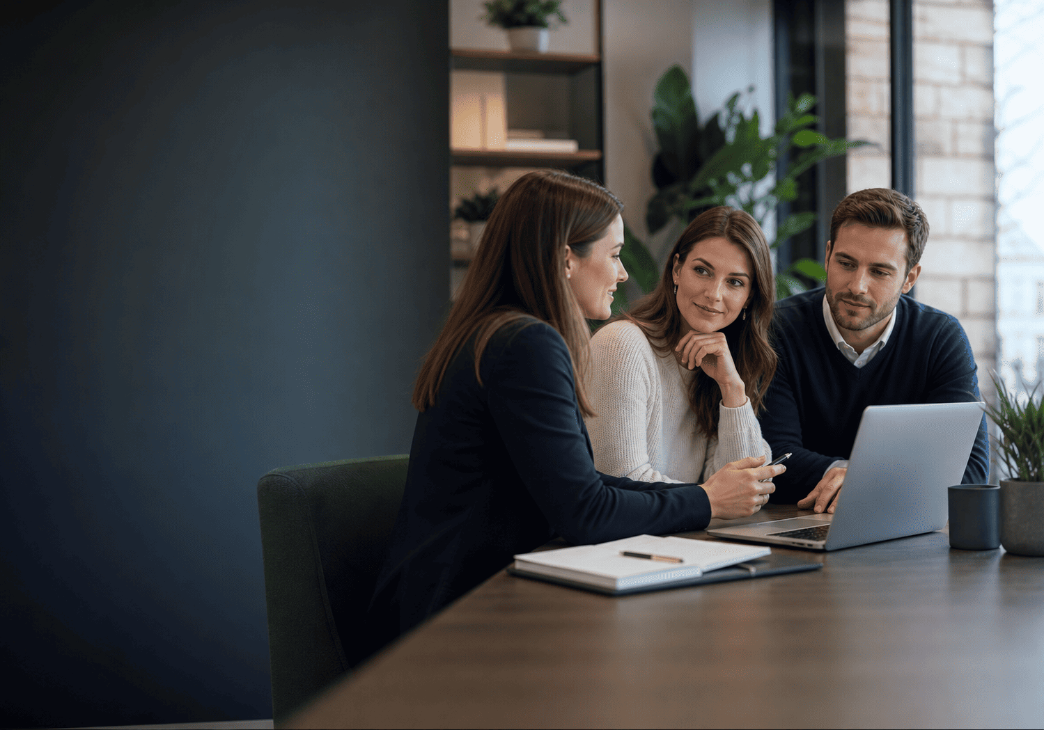 Recruitment consultants reviewing employer hiring needs